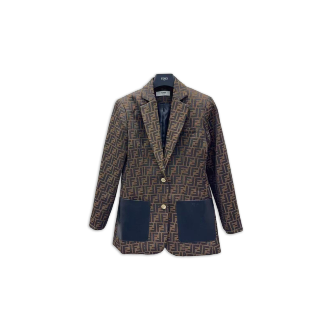 F**di ff zucca monogram print coat